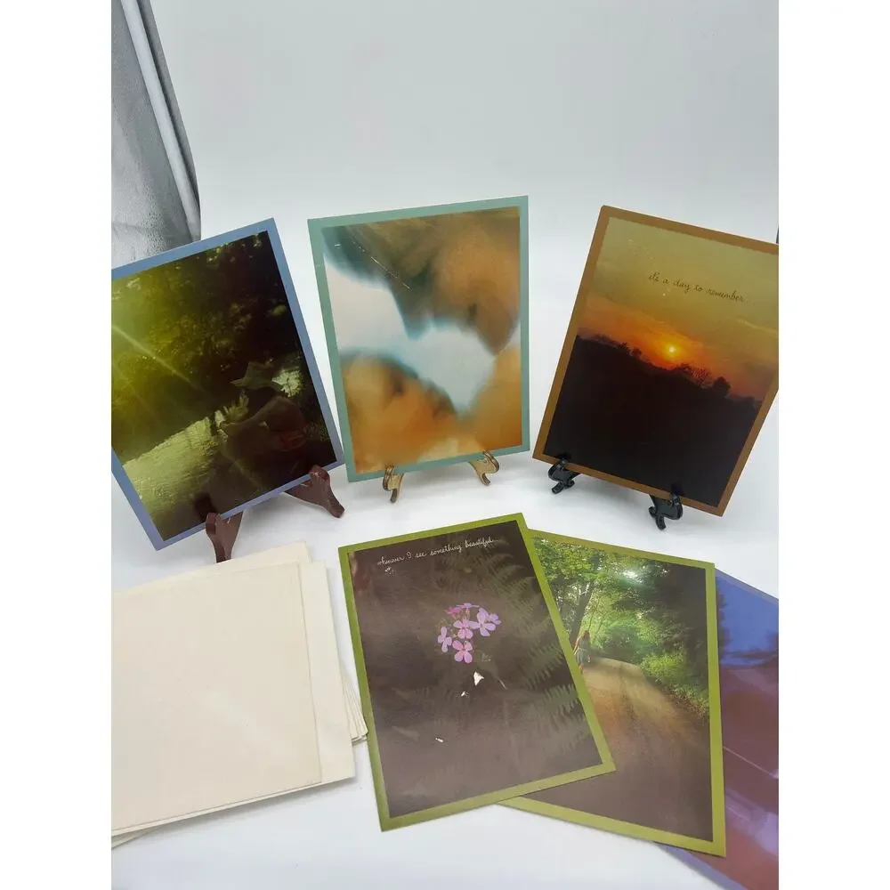 Lot of 8 Sunshine Greeting Cards Unused Friendship Congrats Nature Art Cards